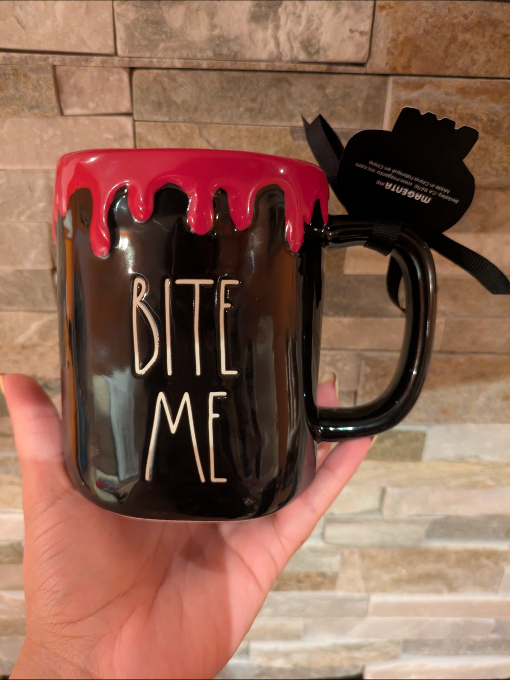 Rae Dunn BITE ME Halloween Mug
